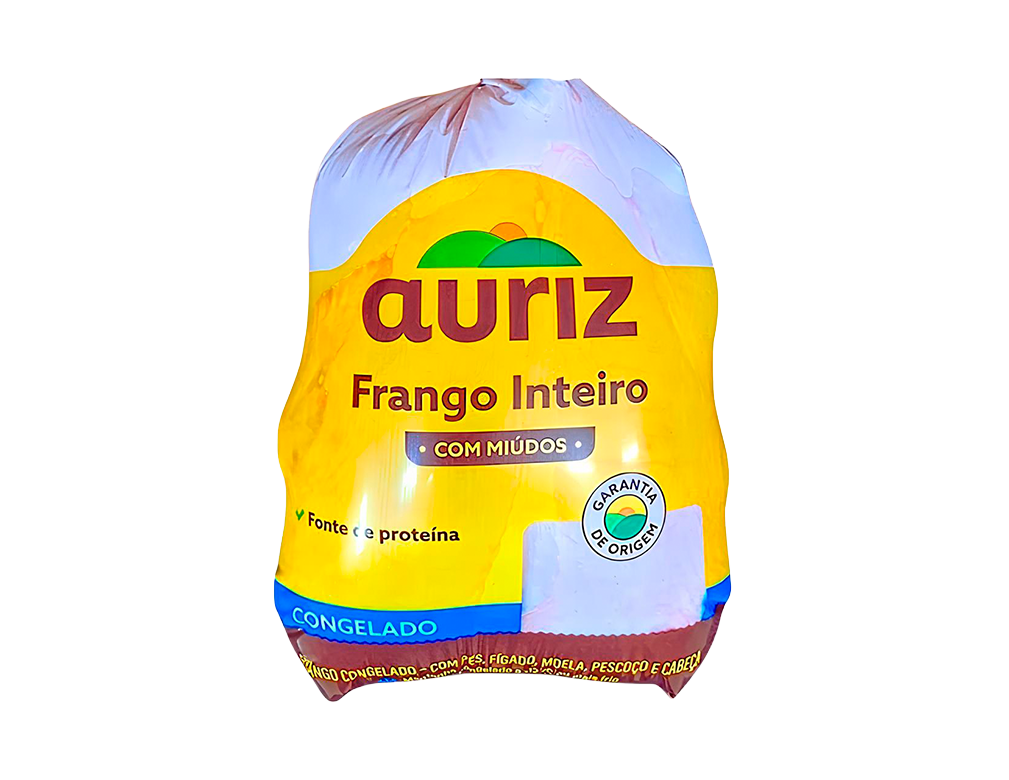 FRANGO SEM MIÚDOS CARCAÇA CONGELADO AURIZ 2 KG (CX 20 KG)